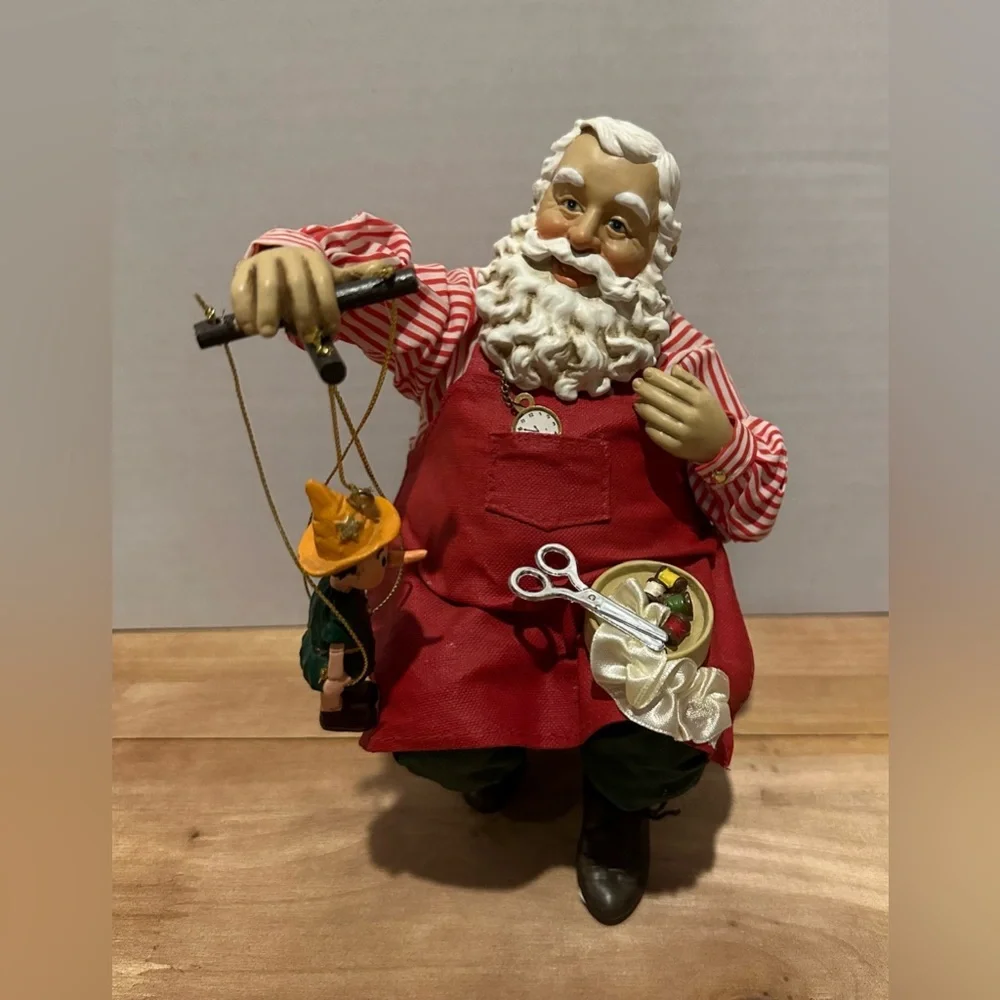 Kurt S. Adler “Gepetto Santa” Musical Figurine with Puppet - Picture 3 of 14